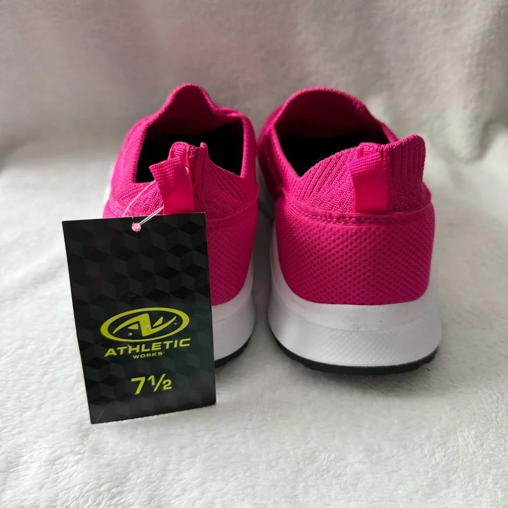 Athletic Works Shoes Pink‎ Slip-On Sneakers Women’s Size 7.5 Slip On New